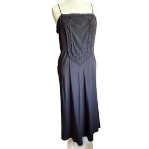 Rebecca Taylor Silk Lace Patch Slip Dress (sz 12) 449